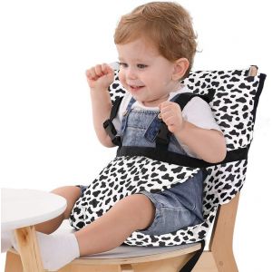 Easy Seat Siège Portable De Voyage Pour Chaise Haute - Blanc, Siège Réglable, Sécurisé Et Lavable - Pour Tout-Petits - Tissu Pratique, Tient Dans Votre Sac À Main - Neuf