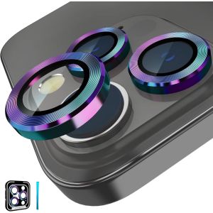 Rear Camera Protector Compatible With Iphone 14 Pro & Iphone 14 Pro , [Aluminium Alloy], Full Coverage & 9h Hardness Protective Film Camera Lens, Colourful - Neuf