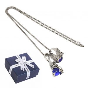 Ensemble Collier Et Bague En Alliage De Saphir En Forme De Dragon Pour Homme, Ideal Comme Cadeau - Neuf
