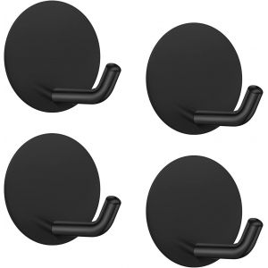 Lot de 2 crochets muraux autocollants pour serviette, cl&eacute;, manteau en acier inoxydable, pas de per&ccedil;age ni de vis, crochets de porte autocollants pour salle de bain, cuisine, armoire - Neuf