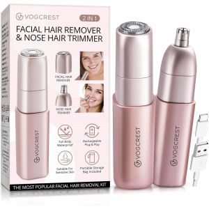 Oayew-&Eacute;pilateur Visage Pour Femmes - Tondeuse Nez Femme Rechargeable: 2 En 1 Epilateur Nez Et Rasoir Visage Pour Femmes, Appareil D'&eacute;pilation Pour Nez Poils Du Visage L&egrave;vres Bras Avec Lumi&egrave;re. - Neuf