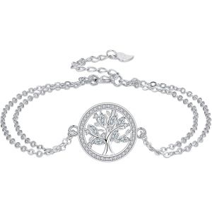 Eryi-Femme Bracelet Bijoux Cadeaux Argent Sterling 925 Mignon Bijoux En Cadeaux D'anniversaire Pour Mère Femmes Soeur - Neuf