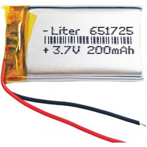HEUE-Batterie 651725 Lipo 3.7V 200Mah 0.74Wh 1S 5C Pour L'Électronique Rechargeable Téléphone Portable Smartwatch Gps - Ne Convient Pas À La Radiocommande 27X17X7Mm (200Mah|651725) - Neuf