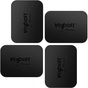 MEVRONISSHOP-Volport Magicplate Plaque m&eacute;tallique rectangulaire pour aimant de t&eacute;l&eacute;phone, disque de rechange avec adh&eacute;sif 3M pour support magn&eacute;tique de voiture, support de tableau de bord, pare-brise - Neuf