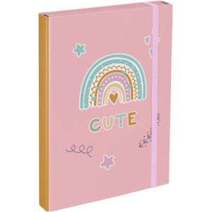 ERYI-Boîte De Classement Pour Cartable - Chemise A4 Pour Enfants Avec Élastique Et Rabat Intérieur - Classeur Avec Élastique Pour Garçon (Cute) - Neuf