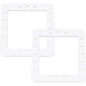Lot de 2 joints d'étanchéité à double couche 145 x 140 mm pour mini skimmer piscine Blanc - Neuf
