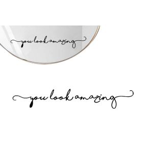 Tu es magnifique ! Autocollant miroir - Sticker mural en vinyle pour salle de bain, porte de douche et surfaces lisses - Neuf