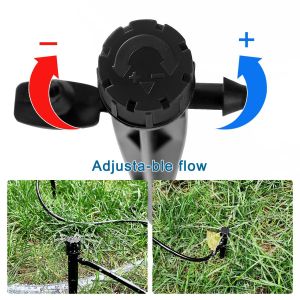 40 Pièces Goutteur Irrigation Réglable, 360 Degrés 8-Trou Micro Asperseur Goutte à Goutte pour Tube 4/7mm, Goutteur d'irrigation Insertion, Noir (avec Connecteur) - Neuf