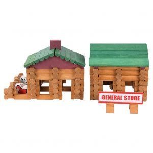 170 pieces de blocs de construction en bois style ferme et magasin pour enfants, jouet educatif precoce - Neuf
