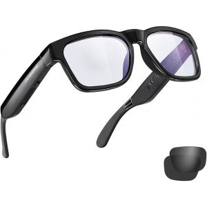 Oho Lunettes Intelligentes Unisexes Avec Haut-Parleur Bluetooth, Protection Uv Et Contr&ocirc;le Vocal Pour Le Travail Et La Vie Quotidienne - Neuf
