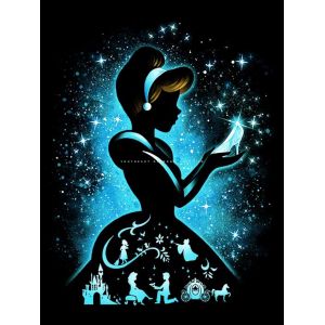 Ayuhr-Peinture Diamant Cendrillon Diamond Art, 5d Full Drill Kit De Broderie Au Point De Croix, Décoration Murale À Faire Soi-Même Taille Unique - Neuf