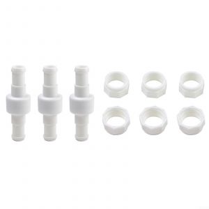 Ensemble de 3 pieces de joint pivotant de tuyau D20 et d'ecrou de tuyau D15 pour nettoyeur de piscine Zodiac pour les modeles 280, 380, 180. - Neuf