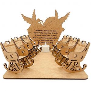 D&eacute;coration De No&euml;l Personnalis&eacute;e De Bricolage Chaise Ber&ccedil;ante En Bois M&eacute;morial Led-Bougie &Agrave; R&eacute;chaud - Neuf