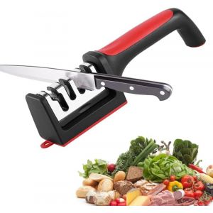 Oayew-Aff&ucirc;teurs Manuels Aiguiseur Couteaux Professionnel 4 En 1 Affuteur Couteau Professionnel Aiguiseur Ciseaux Avec Une Base Antid&eacute;rapante Pour Restauration Polissage Couteaux Et Ciseaux - Neuf