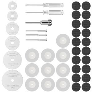 Lame Mini Scie Circulaire Set, M&eacute;tal Lames de Scie Circulaire, Disque de Coupe pour Perceuse, Outils Coupe-Bois Accessoire, Disques de Coupe pour Outil Rotatif pour Couper Pierre (42 Pcs) - Neuf