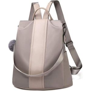 TZF-Sacs portés dos Sacs à dos loisir en nylon Sacs portés épaule Sacs bandoulière de voyage Backpack Daypack sac à main de mode pour Femme Filles (blanc cassé-L) - Neuf