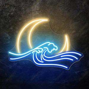 N&eacute;on Led En Acrylique Avec Interrupteur &Agrave; Intensit&eacute; Variable, Lune Lampe Pour Chambre D'enfant, Dortoir, Maison, Bar, Lampe De Nuit D&eacute;corative Pour Homme, 41x29cm - Neuf