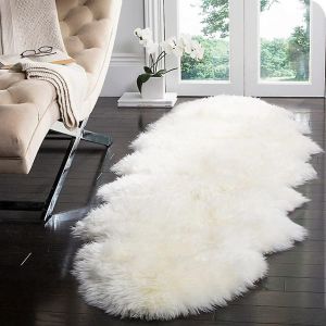 Tapis En Fausse Peau De Mouton, 60 X 150 Cm, Doux Et &Eacute;pais, Pour Canap&eacute; Ou Fauteuil. Tapis Shaggy Antid&eacute;rapant Pour Chambre, D&eacute;coration Moderne, Housse De Canap&eacute; Chaude En Fausse Fourrure. - Neuf