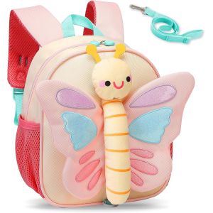 KALSC-Sac À Dos Enfant Cartable Garcon Fille Scolaire Maternelle Sac À Dos Pour Bébés Mignon Animaux Avec Laisse De Sécurité,Etanche Préscolaire Sacs D'École Pour Tout-Petits Pour 2-6 Ans - Neuf