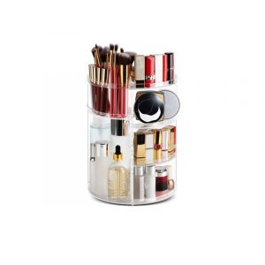 Organisateur De Maquillage Rotatif Avec Plateaux R&eacute;glables Et Acc&egrave;s &Agrave; 360 Degr&eacute;s Pour Le Stockage Des Cosm&eacute;tiques - Neuf