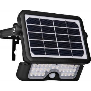 Projecteur Ext&eacute;rieur Led &Agrave; &Eacute;nergie Solaire Avec Capteur De Mouvement Pir, Lumi&egrave;re De S&eacute;curit&eacute;, R&eacute;glable, Gardien, Noir, Ip65, 5w, 550lm, 4000k, Lexsf6b40 - Neuf
