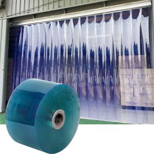 Mevronisshop-Rideau &Agrave; Lamelles En Pvc - 0,6 X 164 M - 2 Mm D'&eacute;paisseur - Transparent - Rideau Industriel - R&eacute;sistant Aux Intemp&eacute;ries - Lamelles En Pvc - Pour Garage, Maison Pour Animaux De Compagnie - Neuf