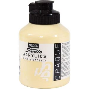Acrylique Fine Studio Acrylics - Peinture Acrylique Blanc Ivoire - Ivoire - 500 Ml - Neuf