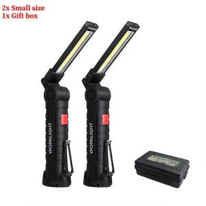 Lampe de travail multifonction pliable et étanche, rechargeable par USB, lampe torche à LED COB avec crochet de suspension, pour camping et randonnée en plein air-Emballez un - Neuf