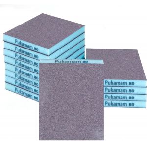 12PCS Eponge Abrasive Sec & Humide Papier de Verre 60/80/120/220/320/400 Grain &eacute;ponge a poncer de Grossier &agrave; Fin Papier a Poncer Carrosserie, Bois, M&eacute;tal, Placo, Plastique, Mur - Neuf