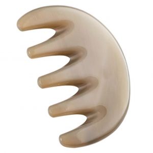 À L'échelle De La Dent De Peigne En Corne Pour Le Cuir Chevelu Massage Et De Thérapie Méridienne, Léger Gua Sha Masseur, Gris Clair, 8.5x5.5cm - Neuf
