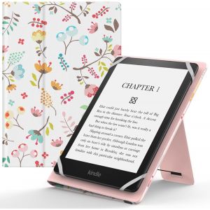 Étui Universel Pour 6"" 6.8"" 7"" Kindle Ereaders Fire Tablette - Kindle/Kobo/Voyaga/Lenovo/Sony Kindle E-Book E-Reader Tablette, Coque En Pu Avec Support Réglable Et Dragonne, Fleurs Brillantes - Neuf