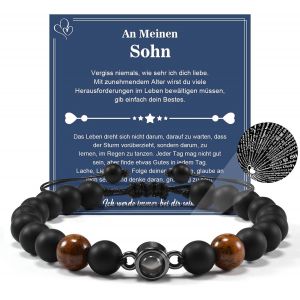 Trahoo-Bracelet Pour Mon Fils Cadeaux Pour Mon Fils De Maman Papa, Bracelet Pour Les Adolescents Garçons, Idées De Cadeaux De Noël Cadeaux D'anniversaire Cadeaux De Fin D'études Pour La Saint-Valenti - Neuf