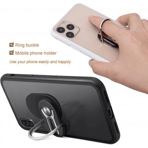 2 Pi&egrave;ces Support De T&eacute;l&eacute;phone De Voiture,Anneau Support Telephone Multifonctionnel 360&deg; Rotatif, Peut &Ecirc;tre Utilis&eacute; Pour La Sortie D'air De La Voiture (Noir + Or) - Neuf