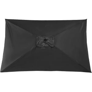 Tissu de rechange pour parasol de jardin,2 × 3 m,housse pour parasol de terrasse,parasol de table de marché,auvent de rechange noir - Neuf