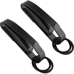 KAL-2Pcs Porte Clés De Ceinture Robuste, Porte Clés En Acier Inoxydable Pour Hommes, Clip De Porte Clés Tactique Avec 4 Anneaux De Clés Pour Ceintures Jusqu'À 2,25 Pouces - Neuf