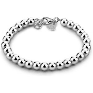 Eryi-Bracelet De Perles Pour Femme En Argent 925 Large De 4mm 6mm Sans Et Avec Pendentif Coeur, Long 13-21cm Doré Or Rose Cadeau Fête Maman Homme - Neuf