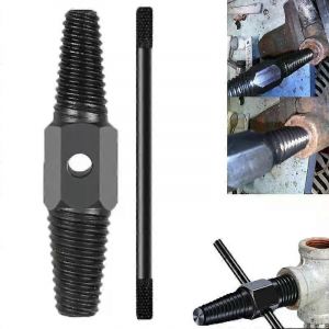 Clé à double tête Robinet Valve Extracteur de vis cassé Ensemble Outils de décapant de tuyau Fil endommagé Boulon de tuyau d'eau Outil de retrait cassé - Neuf