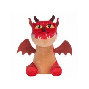 Peluche Krochefer dragon rouge 23 cm - Doudou Dragons - Set Jouet Garcon + carte animal - Neuf