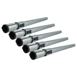 vhbw 5x Tube compatible avec Miele S4281, S4280, S4262, S426 I, S4282, S426 I-2 aspirateur - raccord 35 mm, 60 - 100cm, noir / argent&eacute; - Neuf