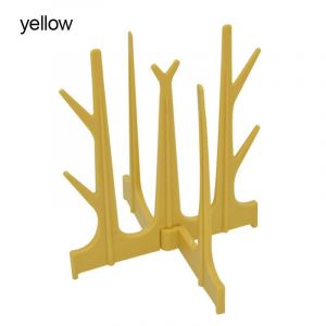 Vertical Pliable Tasse Support En Plastique Arbre Mug &Eacute;gouttoir Mug Porte B&eacute;b&eacute; Biberon S&eacute;choir Jaune - Neuf
