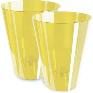 Eryi-Lot De 2 Pots À Orchidées, Transparents, En Plastique, Forme Ronde Et Mince, Modernes, (Miel Ø 12 Cm) - Neuf