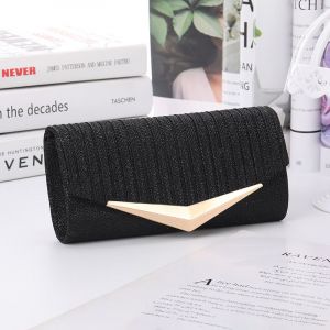 Pochettes et pochettes pour femmes (noir), sac de soir&eacute;e pliss&eacute; &agrave; paillettes avec cha&icirc;ne, sacs &agrave; main enveloppe brillants et chics pour f&ecirc;tes, mariages, vacances et occasions sp&eacute;ciales - Neuf