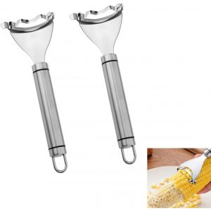 Letnerny-Plucheurs De Maïs,2 Pièces Éplucheur De Maïs,Éplucheurs De Maïs En Acier Inoxydableé,Greneuse À Maïs Éplucheur De Maïs Pour Épis De Maïs,Aide De Cuisine - Neuf