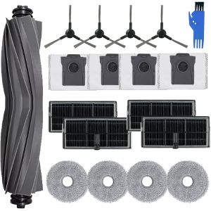 17 Pièces D'Accessoires Pour Dreame L10S Ultra Gen 2/L10S Pro Ultra Heat, Pour Mova E30 Ultra Robot, 1 Brosse Principale, 4 Lingettes, 4 Filtres, 4 Sacs De Poussière, 4 Brosses Latérales - Neuf