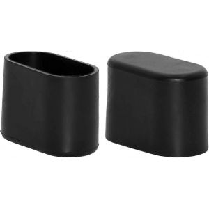 Lot de 8 embouts ovales en PVC souple pour chaise,table,pieds de meubles 15 x 30 mm,noir - Neuf