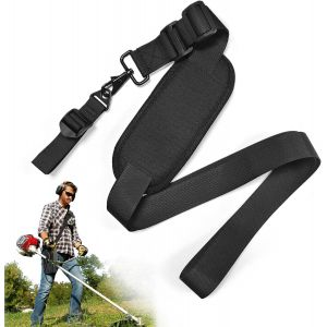 KALANKA-Harnais de Débroussailleuse Réglable, Nylon Bandoulière de Coupe-Bordure, Sangle D'épaule pour Tronçonneuse et Tondeuse à Gazon (Noir) - Neuf