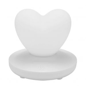 Mignon en Forme de Coeur Lumi&egrave;re de Nuit de LED avec le remplissage d'USB, Commutateur de Contact, Douce Lueur, D&eacute;cor &agrave; la Maison, de Couleur Blanc Chaud - Neuf