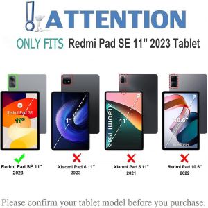 TIANYI-Clavier Coque pour Xiaomi Redmi Pad SE (11 Pouces) 2023, AZERTY Fran&ccedil;ais Amovible Bluetooth sans Fil Clavier &Eacute;tui Housse pour Xiaomi Redmi Pad SE 11 - Neuf