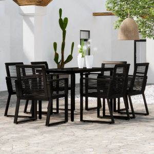 Prolenta Premium - Ensemble &Agrave; Manger De Jardin 7 Pcs Noir - Neuf