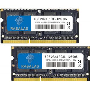 RAM 16Go 2x8Go DDR3-1600: DDR3 1600 MHz PC3L-12800S 12800 sans ECC 1,35 V CL11 2Rx8 Double Rang SODIMM Mémoire Ordinateur Portable - Neuf